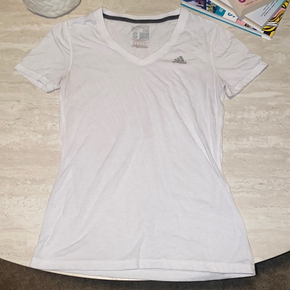Adidas White V Neck | Size S